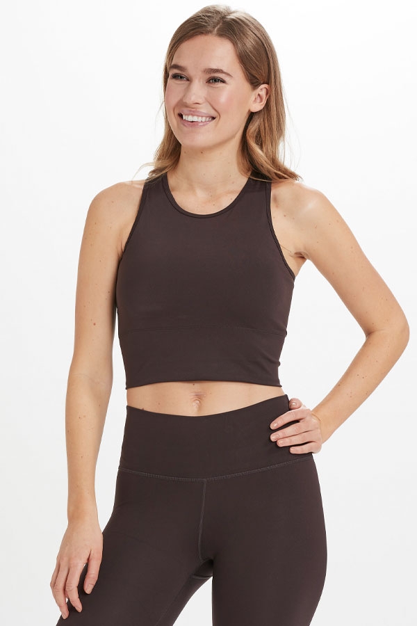 Mocha Racerback Super-Sculpt Sports Bra