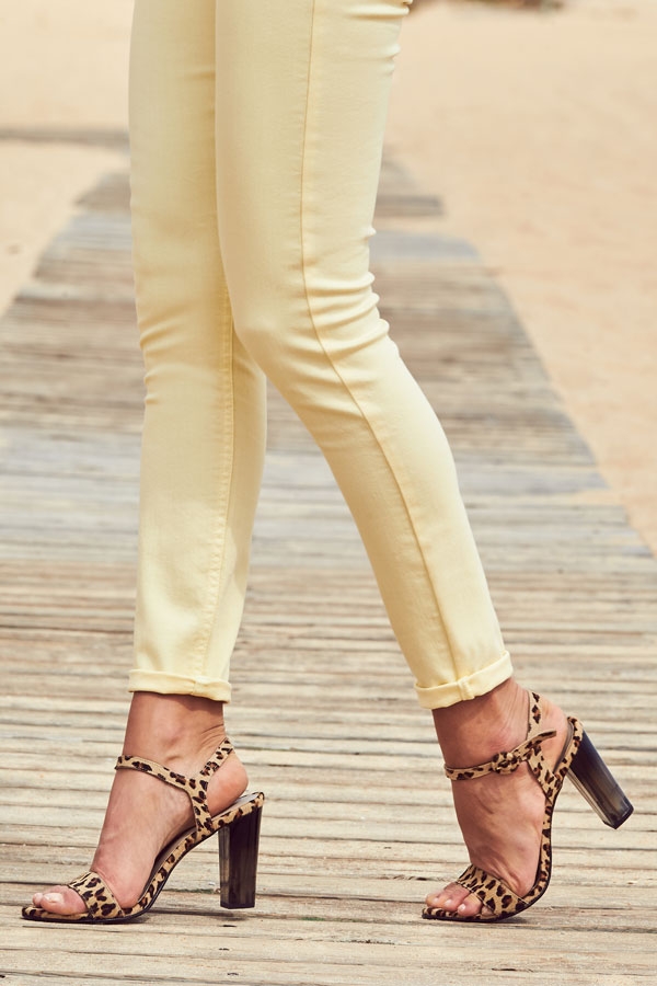 Leopard Perspex Heel Sandal