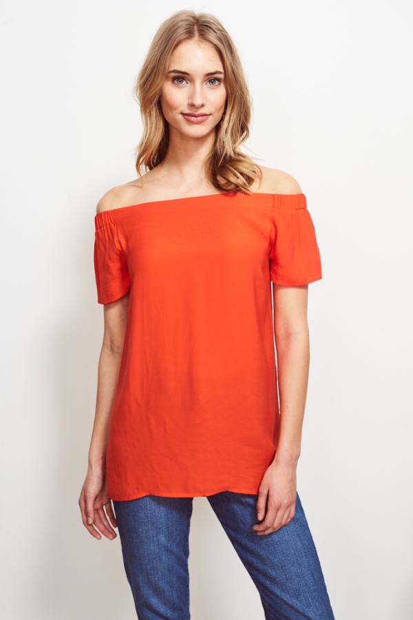 California Sunset Longline Bardot Top 