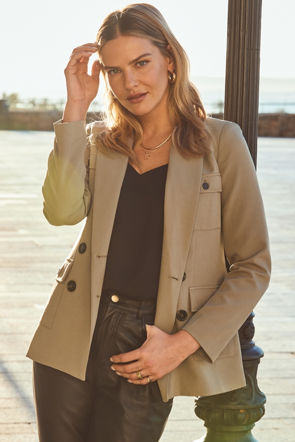 Khaki Green Utility Blazer