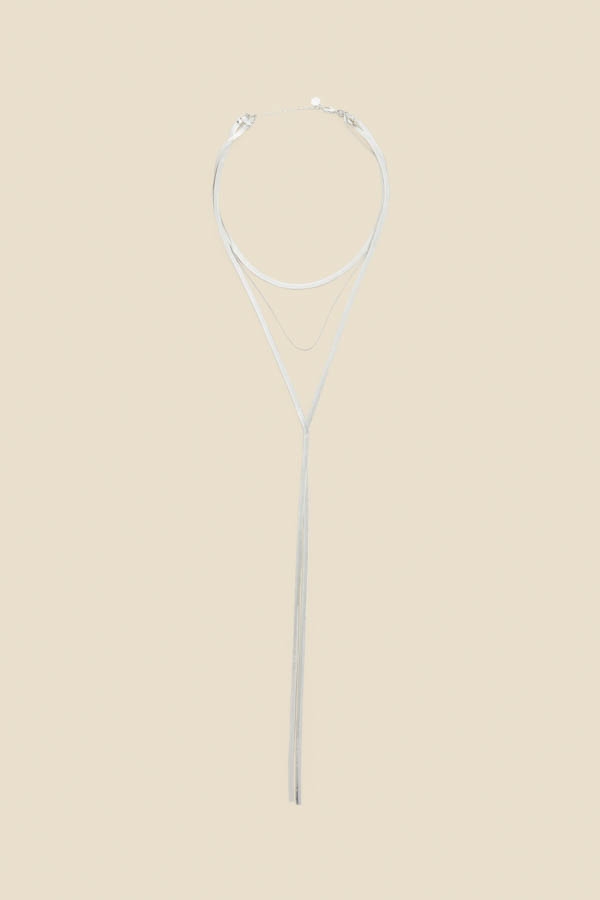 Silver Plated Triple Layer Necklace