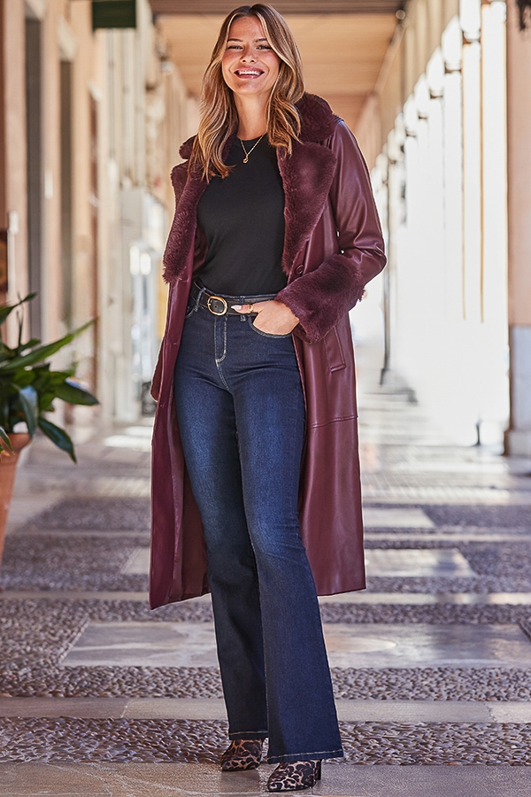 Dark Indigo Kick Flare Jeans