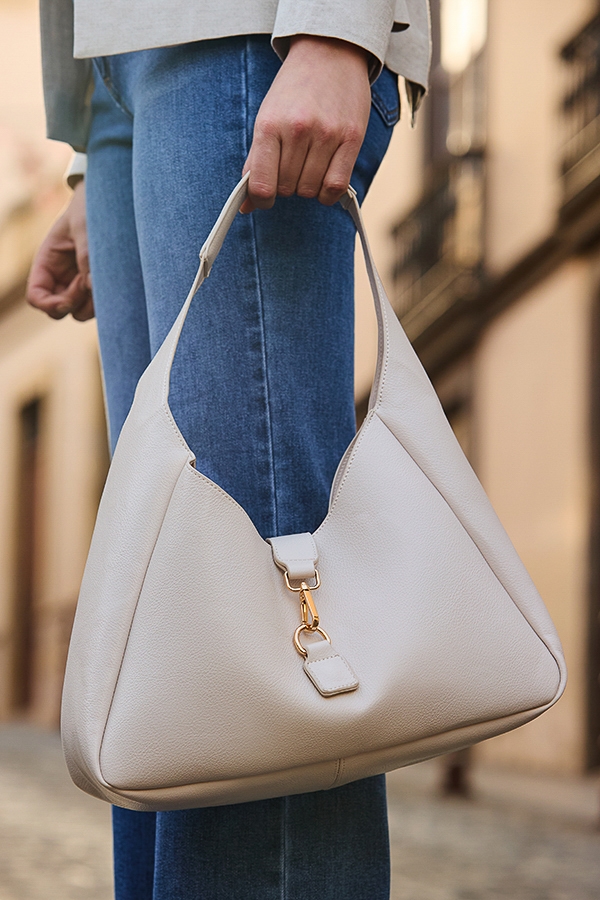Ivory Soft Faux Leather Bag