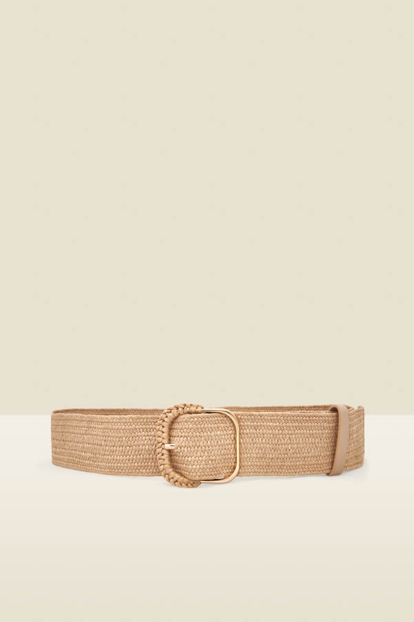 Natural Raffia Belt