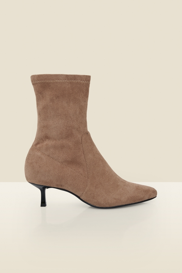 Taupe Faux Suede Ankle Boots