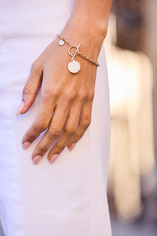 Gold Charm Chain Bracelet
