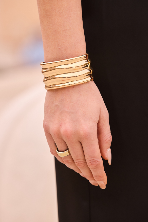 Gold Chunky Bangle Bracelet