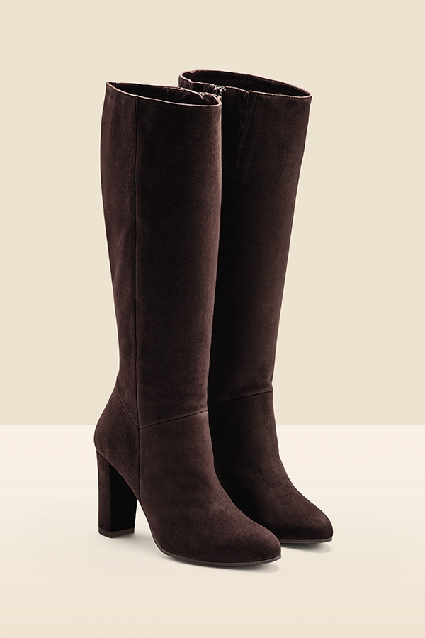 Blake Chocolate Brown Suede Knee High Boot
