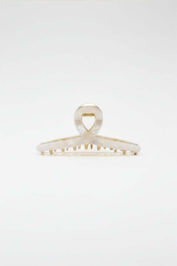 Ivory Pearl Hair Claw Clip