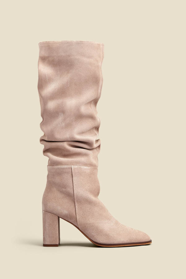 Block Heel Faux Suede Slouch Boots Miluxas Knee High Boots For Women Block Heel Faux Martinique Ubuy