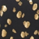 Black & Gold Metallic Spot Print Wrap Dress