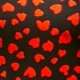 Black & Red Heart Print Ruffle Hem Shift Jersey Dress