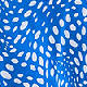 Blue & White Abstract Spot Print Twist Front Dress