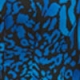 Blue & Black Animal Print Midi Shirt Dress