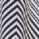 Blue & White Geometric Print Tie Waist Dress