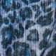 Blue Leopard Shimmering Key Hole Detail Top	
