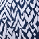 Blue & White Aztec Print Twist Front Dress