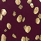 Burgundy & Gold Metallic Spot Print Wrap Dress