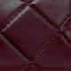 Burgundy Faux Leather Quilted Clasp Detail Cross Body Bag