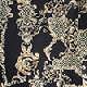 Black & Gold Baroque Print Faux Wrap Dress