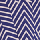 Navy Blue & White Geometric Stripe Print Wrap Dress