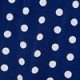 Navy Blue & White Spot Print Hoop Detail Dress