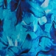 Oceana Blue Floral Print Ruffle Hem Dress