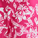 Pink Floral Print Fluted Hem Dress