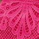 Hot Pink Premium Lace Ruffle Hem Midi Dress