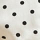 White & Black Spot Print Twist Detail Top
