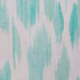 Aqua Blue Abstract Print Lace Trim Linen Blend Dress