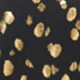 Black & Gold Metallic Spot Print Wrap Dress