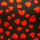 Black & Red Heart Print Ruffle Hem Shift Jersey Dress