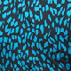 Blue & Black Fleck Print Twist Front Dress