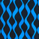 Blue Geometric Print Zip Neck Jersey Top