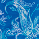 Blue Paisley Print Bandeau Stretch Waist Playsuit