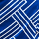 Blue & White Geometric Print Buckle Detail Wrap Top