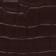 Brown Leather Croc Saddle Bag