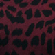 Burgundy Leopard Print Crew Neck Jumper