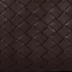 Chocolate Brown Faux Leather Woven Shoulder Bag