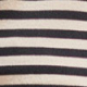 Black & Cream Stripe Print Roll Neck Gold Zip Detail Jumper