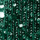 Emerald Green Sequin High Neck Belted Shift Dress