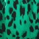 Green Animal Print Wrap Front Fit & Flare Dress
