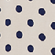 Ivory & Navy Blue Spot Print Linen Blend Shift Dress