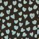 Black & Mint Green Heart Print Fluted Sleeve Top