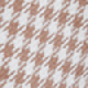Natural Houndstooth Print Collarless Jacket