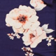 Navy Blue Floral Print Wrap Front Longline Jersey Top