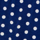 Navy Blue & White Spot Print Hoop Detail Dress