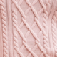 Pale Pink Cable Knit Collared Jumper