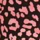 Pink & Black Animal Print Keyhole Detail Fluted Cuff Jersey Top